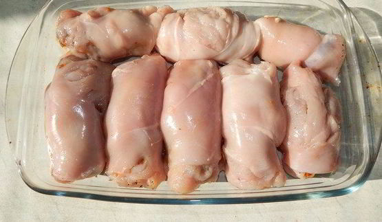 куриные рулетики с овощами