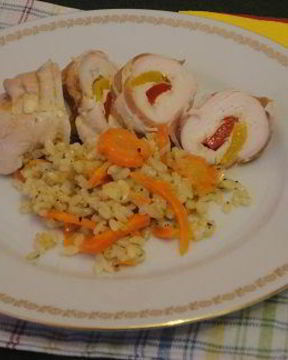 Куриные рулетики со сладким перцем