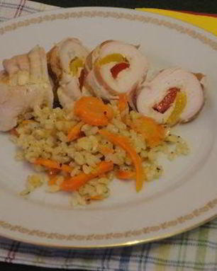 Куриные рулетики со сладким перцем