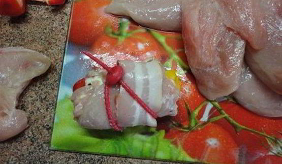 куриные рулетики со сладким перцем