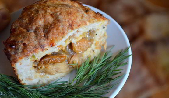 мясной рулет с белыми грибами