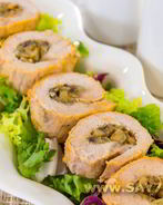 Мясные рулетики с грибной начинкой