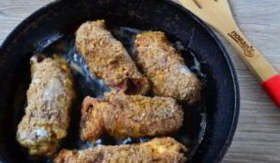 мясные рулетики с печенью