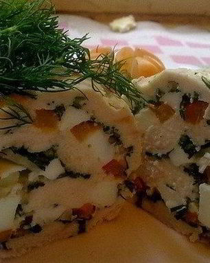 Простой рулет из курицы с овощами