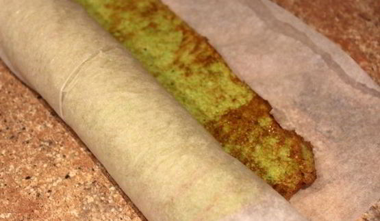 рулет из брокколи с форелью