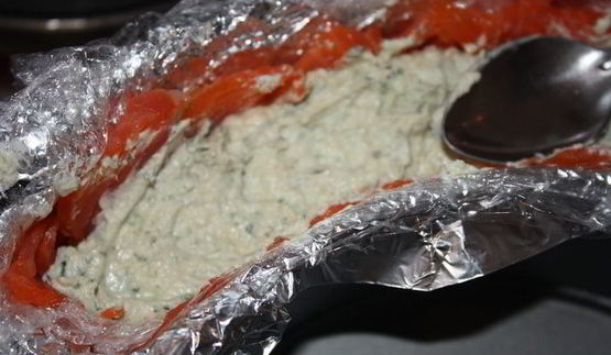 рулет из копченой семги