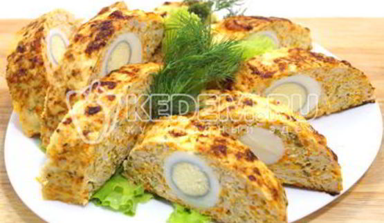 рулет из курицы рождественский