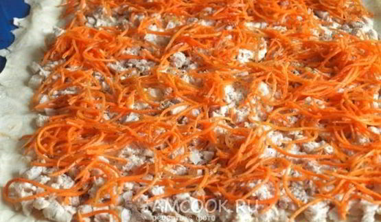 рулет из лаваша с курицей