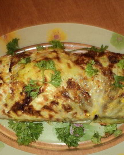 Рецепт рулета с капустой, гречневой кашей и грибами