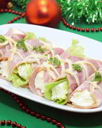 Рулетики из ветчины