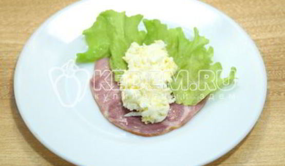 рулетики из ветчины