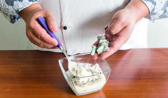 рулеты из сибаса с креветками