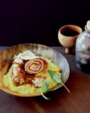 Рулеты из свинины с картофелем