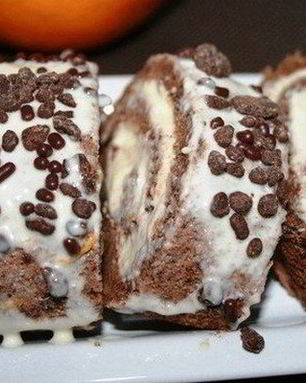 Шоколадно-апельсиновый рулет с маскарпоне