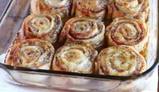 слоеный рулет с ветчиной и сыром