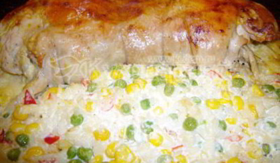 сочный куриный рулетик