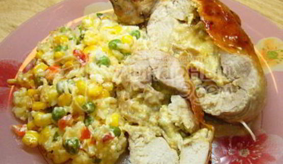 сочный куриный рулетик