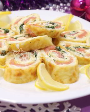 Сырный рулет Новогодняя сказка