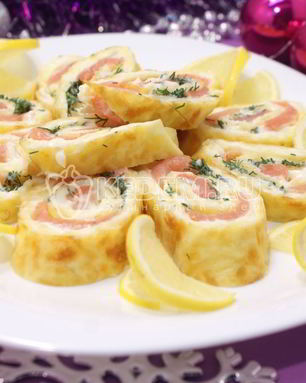 Сырный рулет Новогодняя сказка