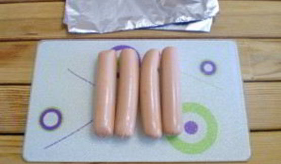 сосиски на углях