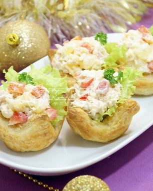 Тарталетки из слоеного теста