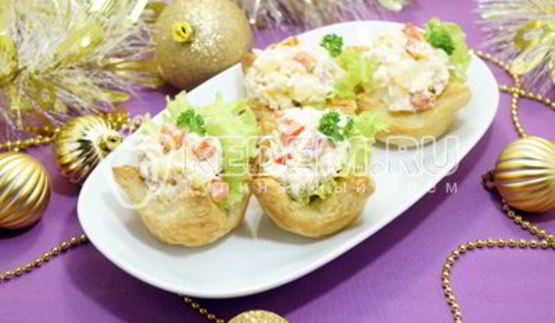 тарталетки из слоеного теста