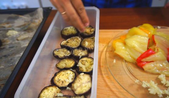 закуска из баклажанов с болгарским перцем к мясу