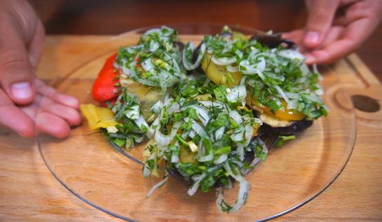 закуска из баклажанов с болгарским перцем к мясу