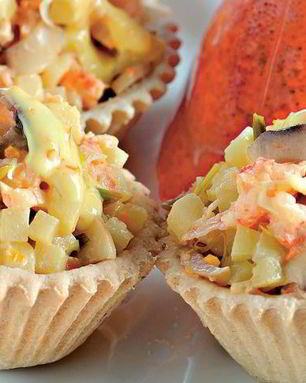 Закуска из омара с соусом из 15-летнего виски