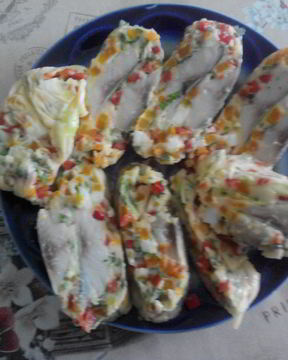 Закуска из сельди Мозайка