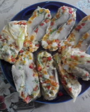 Закуска из сельди Мозайка