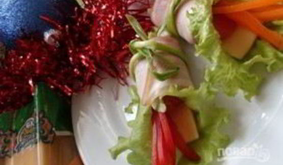 закуска колокольчики с сыром и грейпфрутом